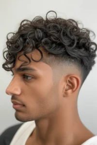 Curly Hair + Layered Top