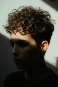 Curly Pixie with Edgy Spiky Texture
