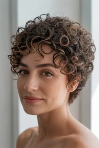 Curly Pixie with Finger Coils