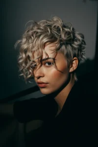 Curly Pixie with Shaggy Texture