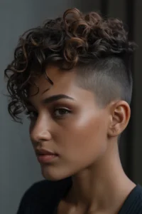 Curly Pixie with Undercut
