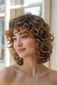 Curly Shag with Long Face Layers