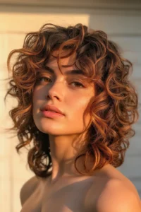 Curly Shag with Red
