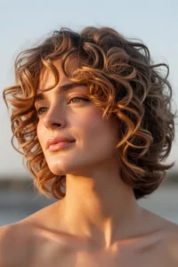 Curly Shag with Rounded Shape