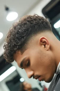 Curly Top + Taper Fade