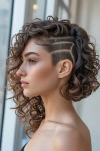 Curly Undercut Bob