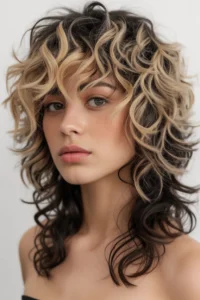 Curly Wolf Cut for Thin Curly Hair