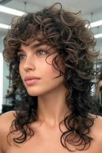 Curly Wolf Cut with Defined Ringlets