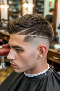 Faded Mullet with Hard Part