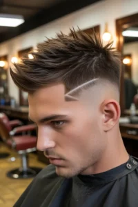 Faded Mullet with Spiky Top