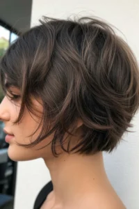 Layered Haircut for Short Hair (Mini Shag)
