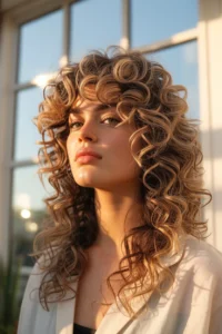 Long Curly Shag with Crown Layers