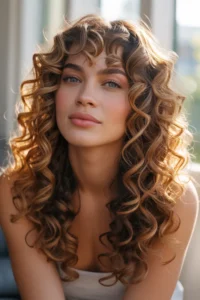 Long Layers With Highlighted Curls