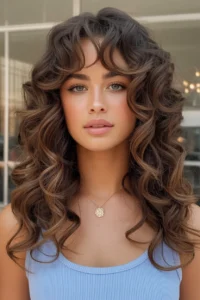 Long Layers with Face-Framing Curls