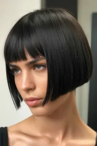 Long Pixie Bob with Blunt Bangs