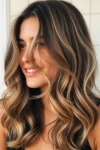 Long Shag with Balayage Highlights