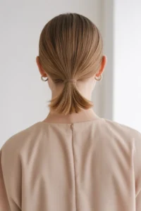 Low Ponytail With Middle Part