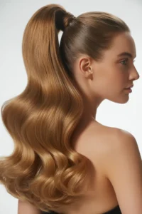 Luxury Long Ponytail With Waves