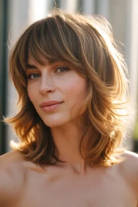 Medium Shag with Layered Bangs