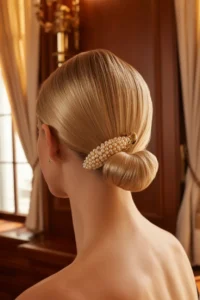 Old Money Blonde with Pearl Accessories