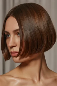 Old Money Bob with Chin-Length Sharp Shape