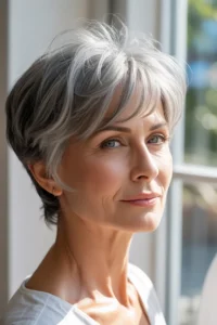 Pixie Cut with Side Swept Bangs