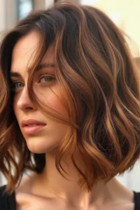 Razor Bob with Brunette Gloss