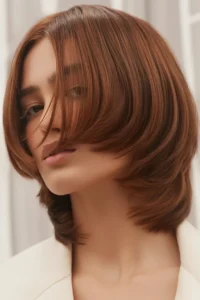 Razor Bob with Deep Side Part