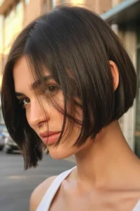 Razor Bob with Face-Framing Layers