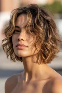 Razor Bob with Messy Beach Waves