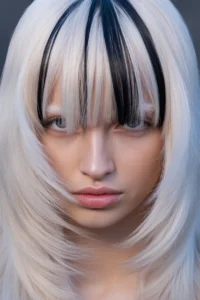 Reverse Skunk Hair (Light Base + Dark Streaks)