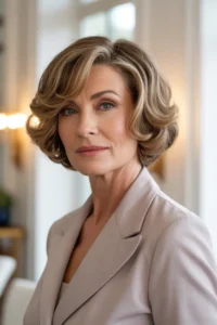 Short Bob With Side Swept Bangs