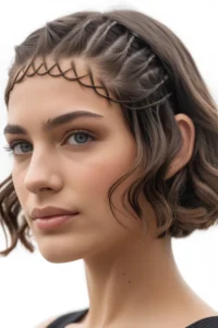 Short Hair Braided Front