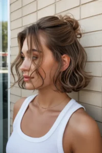Short Hair Half-Up Twist