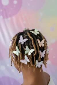 Short Locs with Butterfly Clips