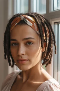 Short Locs with Headband