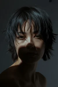 Short Shag + Bangs + Black Hair Aesthetic