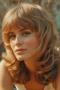 Short Shag + Bangs + Retro 70s Vibes