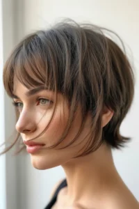 Short Shag + Bangs for Fine Hair