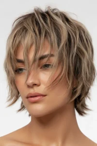 Short Shag + Choppy Bangs
