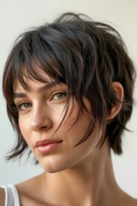 Short Shag + Wispy Bangs
