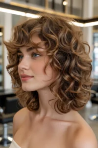 Shoulder-Length Curly Shag