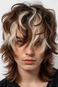 Skunk Hair with Layered Shag Cut