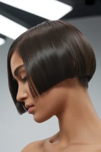 Sleek Blunt Undercut Bob