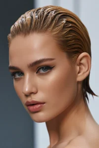Slicked-Back Wet Look