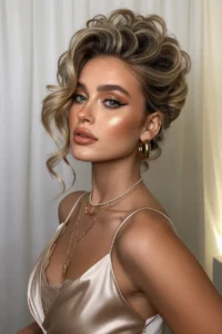 Soft Glam Updo With Volume