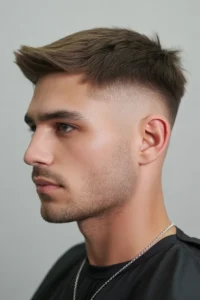 Straight Hair Faded Mullet