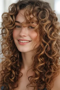 Streaky Highlights on Curly Hair