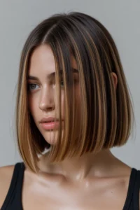 Streaky Highlights on a Sleek Lob