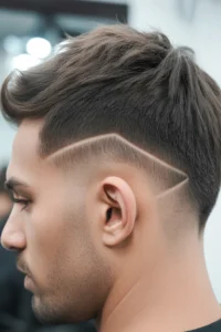 Subtle Mullet with Temple Fade